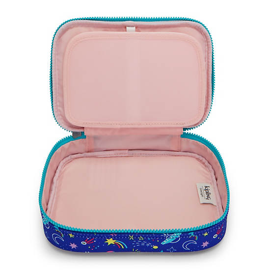 Kipling 100 Pens Printed Case Tassen Blauw | België 1181DF